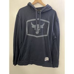 Under Armour Project Rock Hoodie XL Fleece Bull Streetwear Normcore Y2K Skater